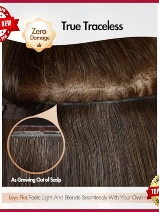 Remy Human Hair Extensions 100g Seamless Scalp-Simulated Double Layer main image 4